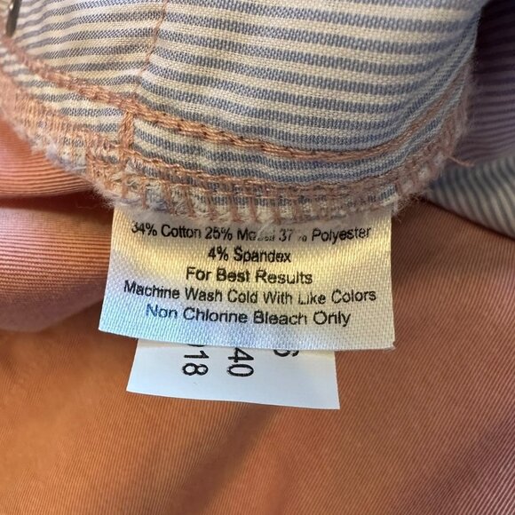 NWT Peter Millar Crown Comfort Twill Chino Pants – Pink Size 42 x 33 Casual Golf - Picture 6 of 6